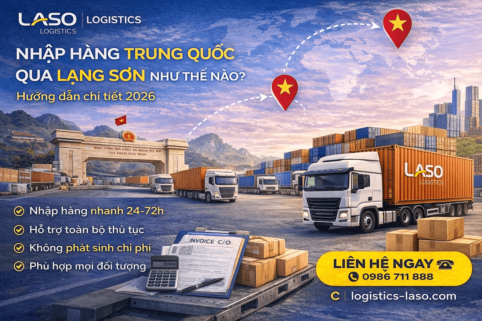 Nhập hàng Trung Quốc qua Lạng Sơn như thế nào? Hướng dẫn chi tiết 2026