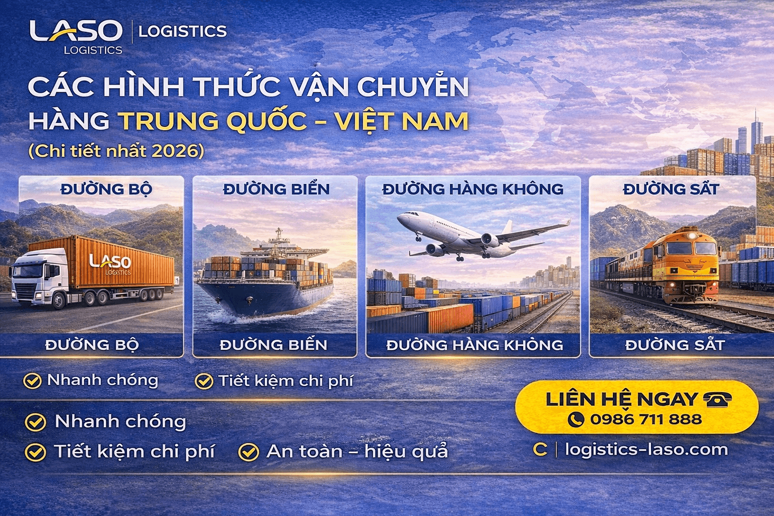 Các hình thức vận chuyển hàng Trung Quốc – Việt Nam (Chi tiết nhất 2026)