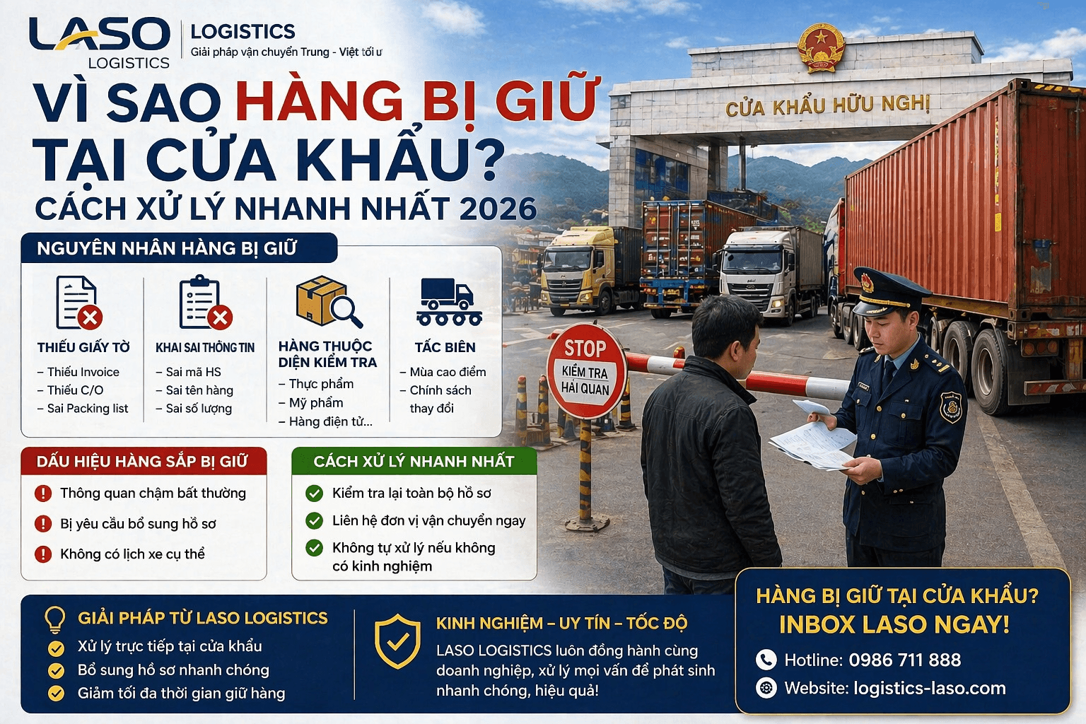 Vì sao hàng bị giữ tại cửa khẩu? Cách xử lý nhanh nhất 2026