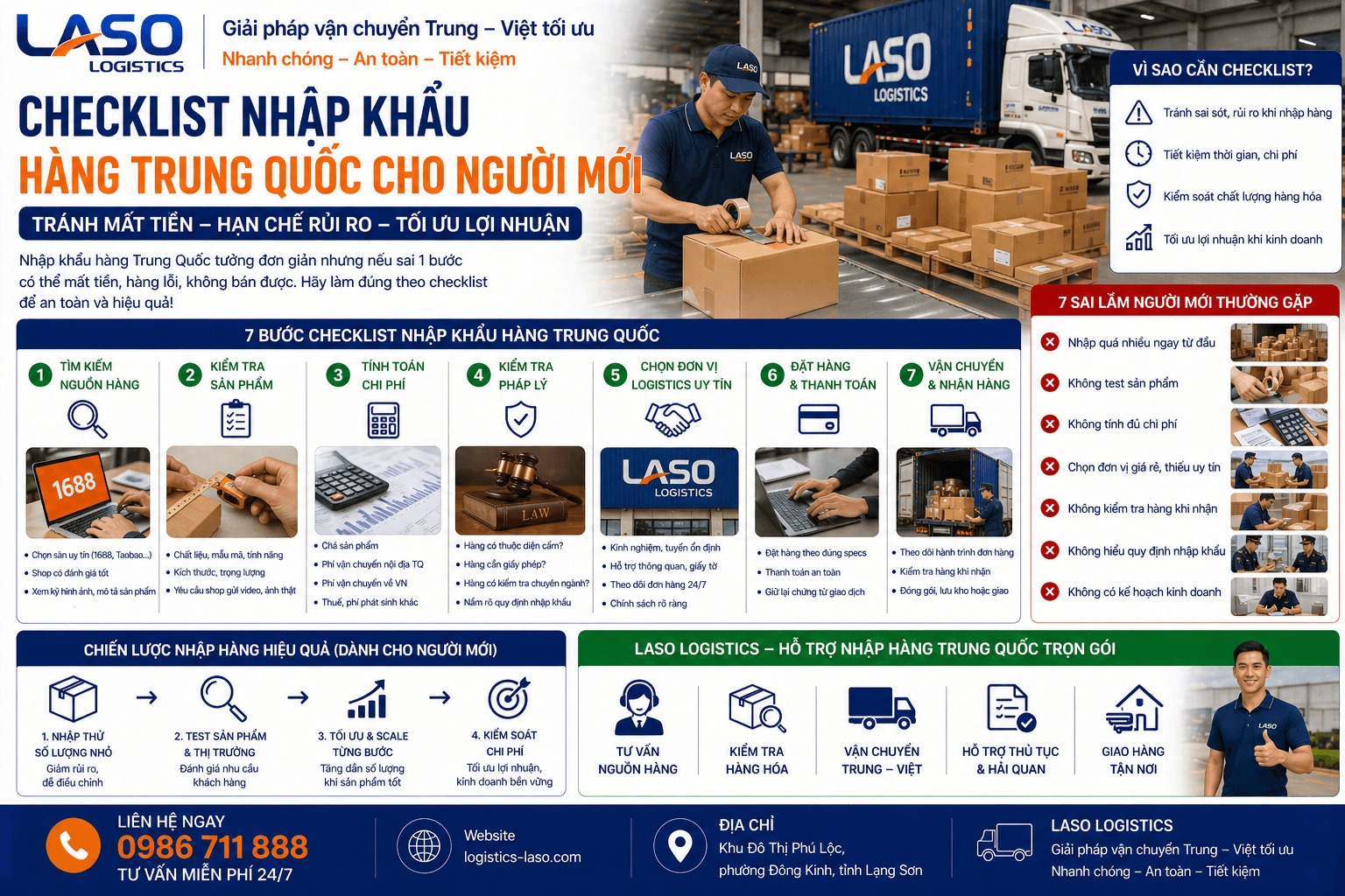 Checklist nhập khẩu hàng Trung Quốc cho người mới (Tránh mất tiền 100%)